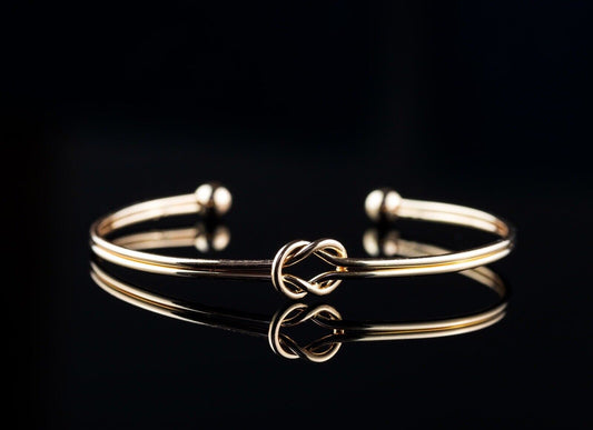 Gold Rose Cuff Bracelet