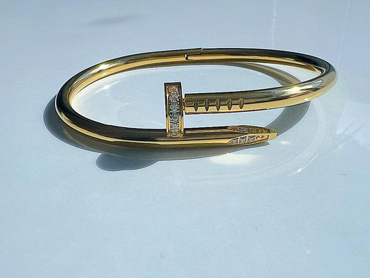 Classic Gold Crystal Nail Bangle