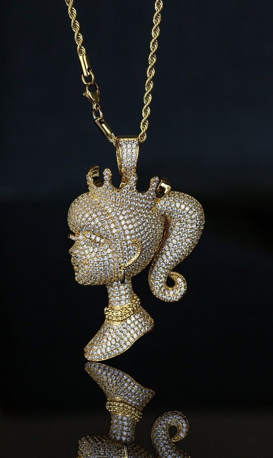 Crown Barbie Rock Collection Chain Gold  Pandant