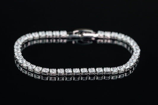 Silver Thin Tennis Bracelet