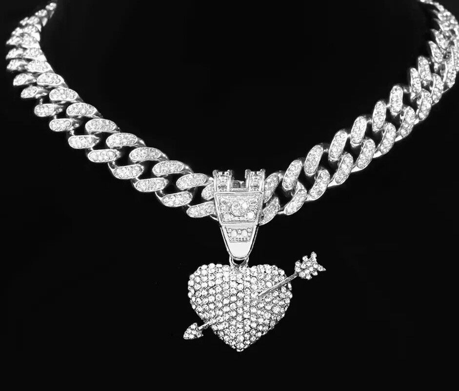 Heart Iced Cuban Chain