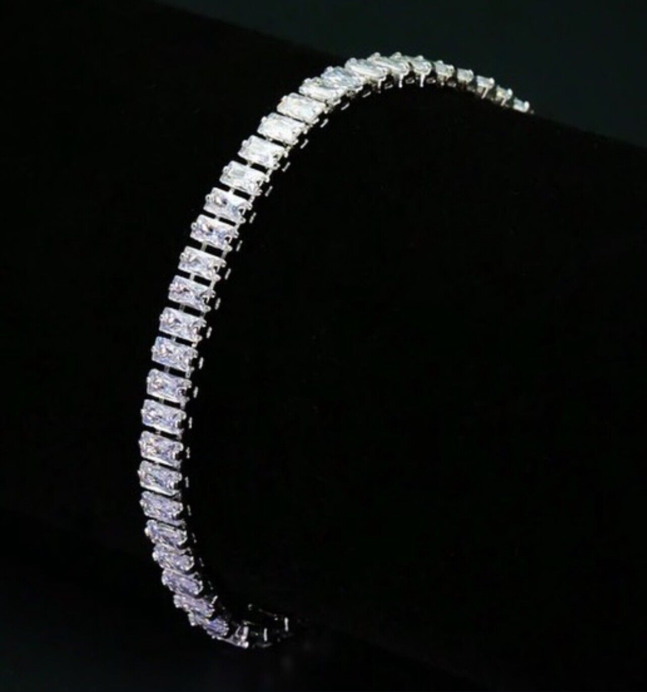 Silver Crystal Tennis Bracelet