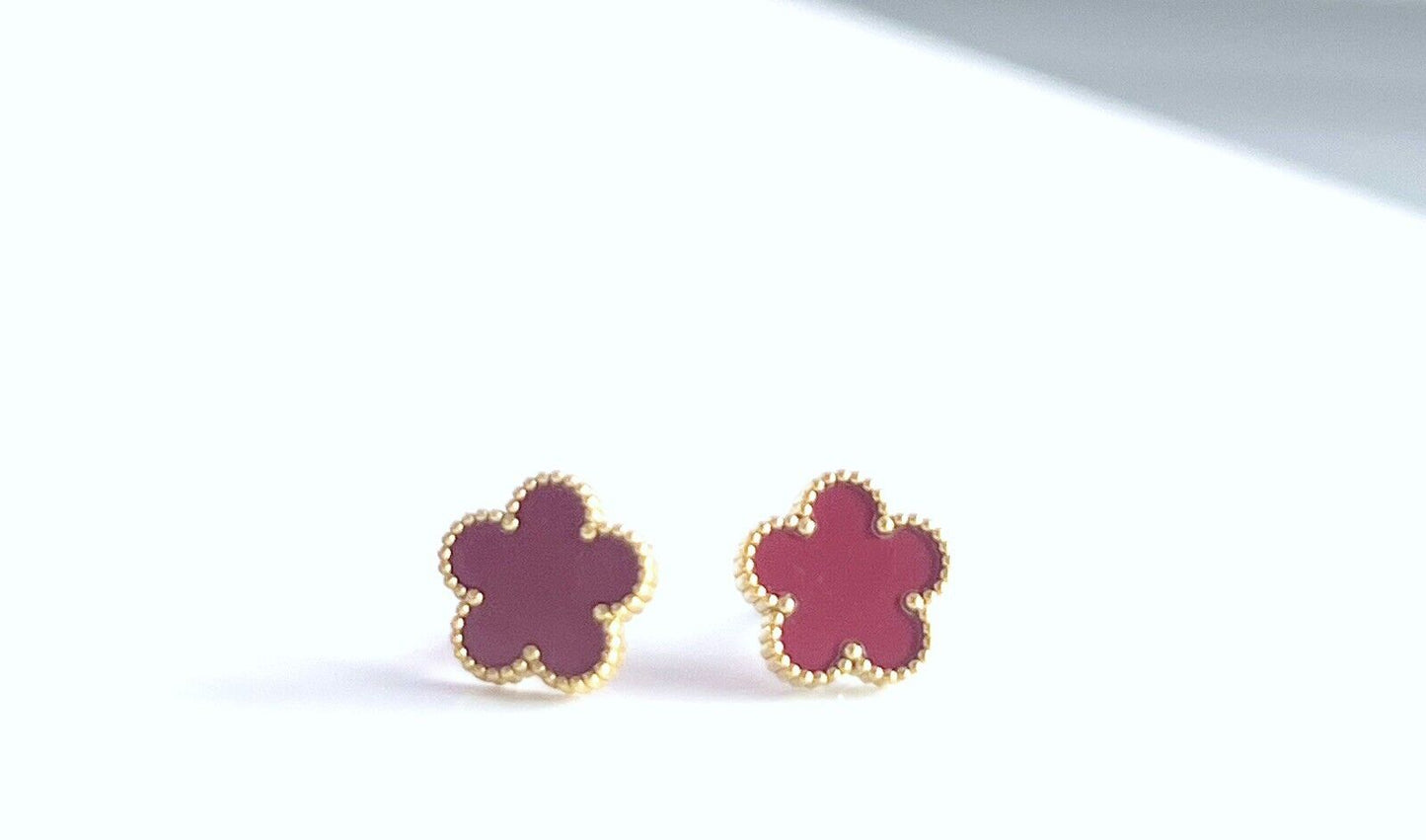 Barn Red Fife Clover Stud Earrings