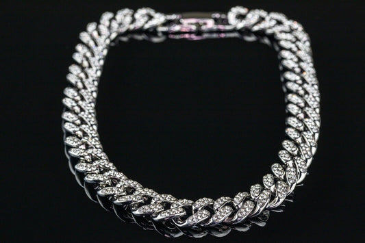 Silver Iced Cuban Diamond Chain